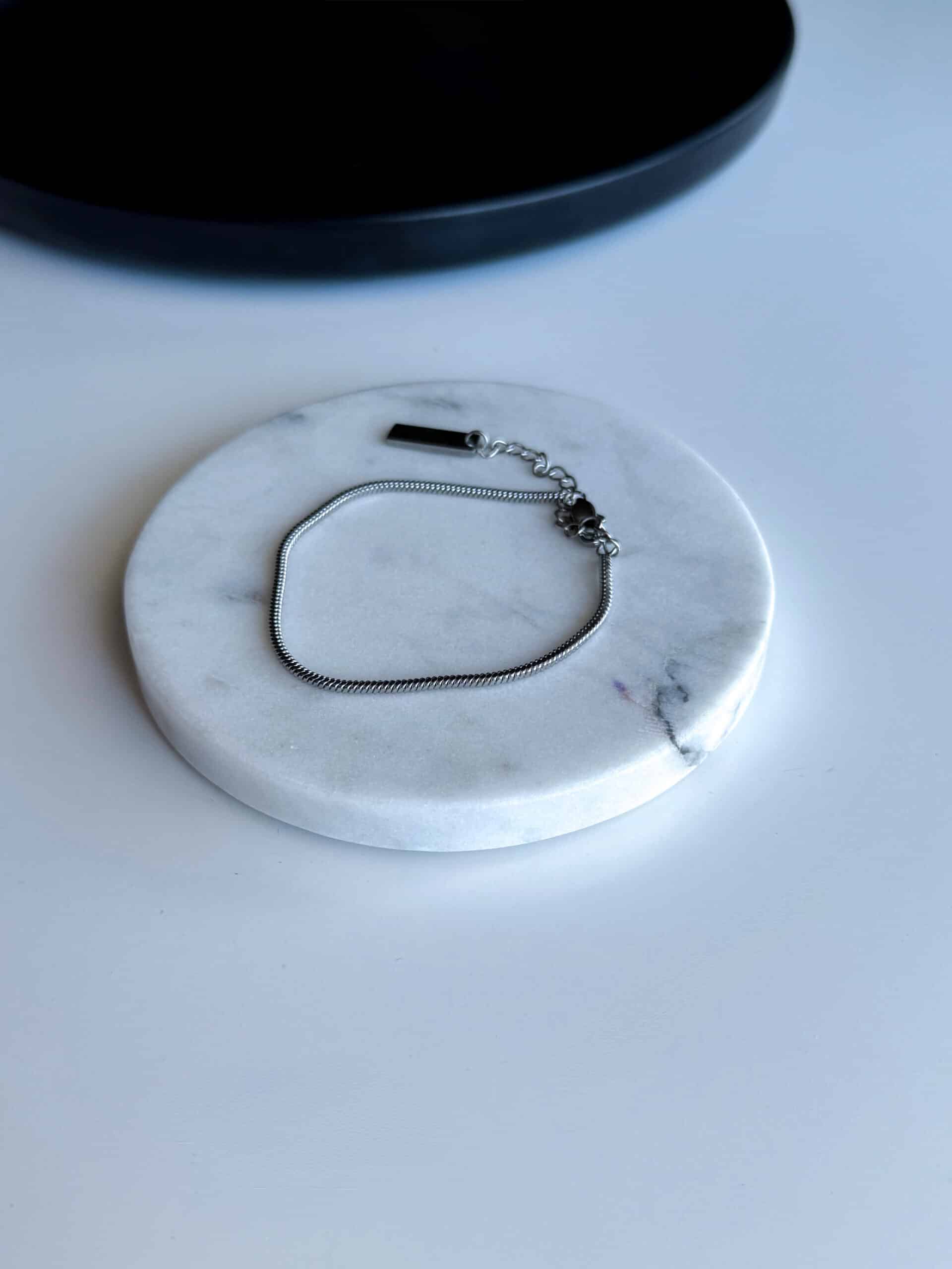 Ανδρική Ασημί Λεπτή Αλυσίδα Χεριού