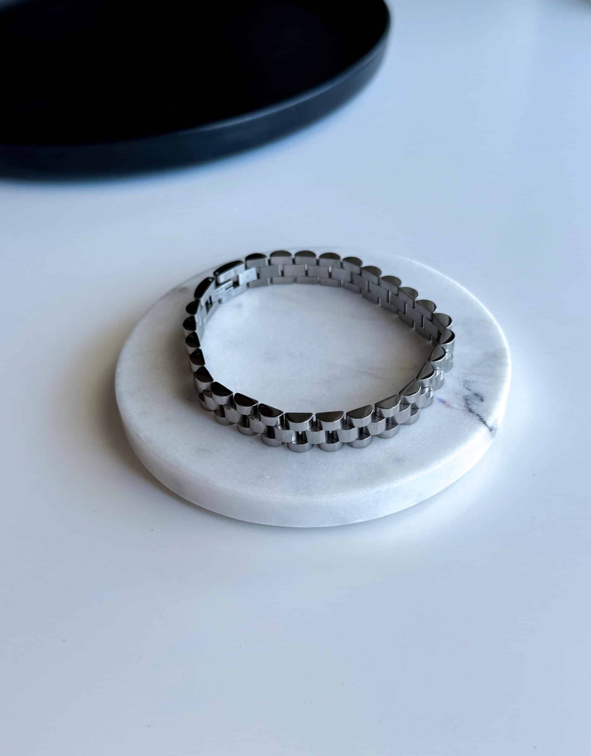 Ασημί Ανδρικό Μπρασελέ Βραχιόλι