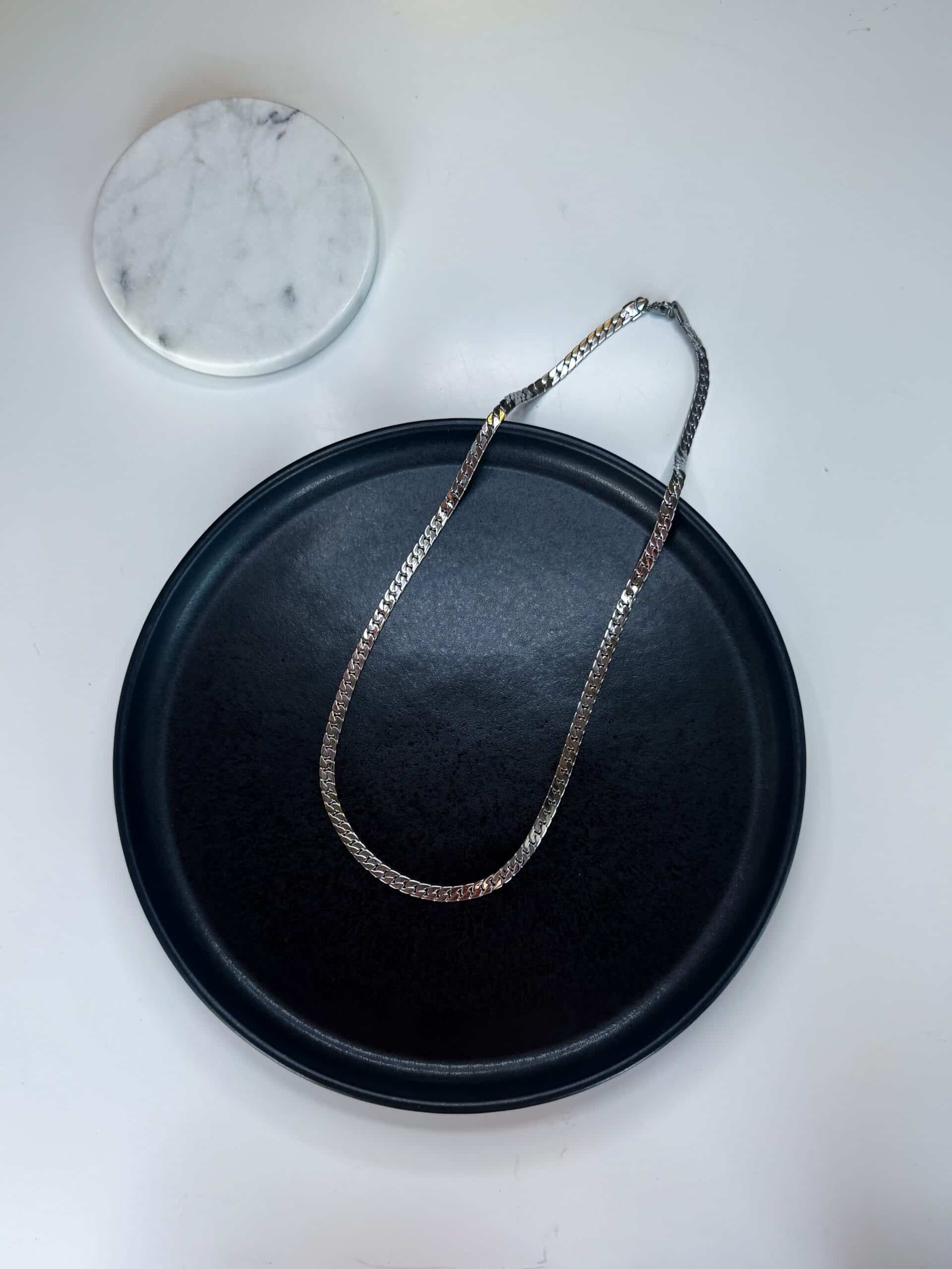 ανδρικό ασημί κολιέ αλυσίδα