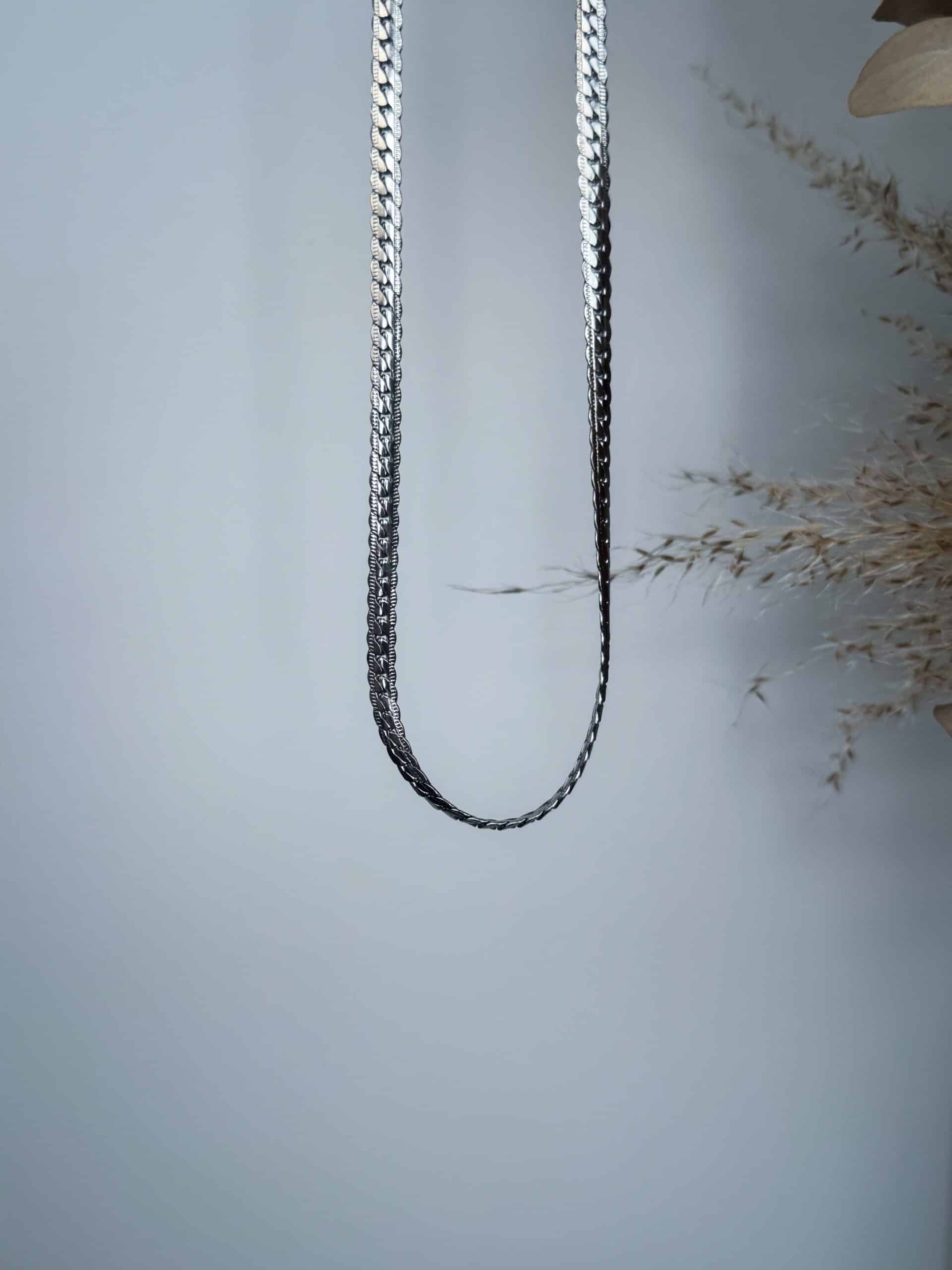 Ανδρικό Ασημί Κολιέ Καδένα vp jewels