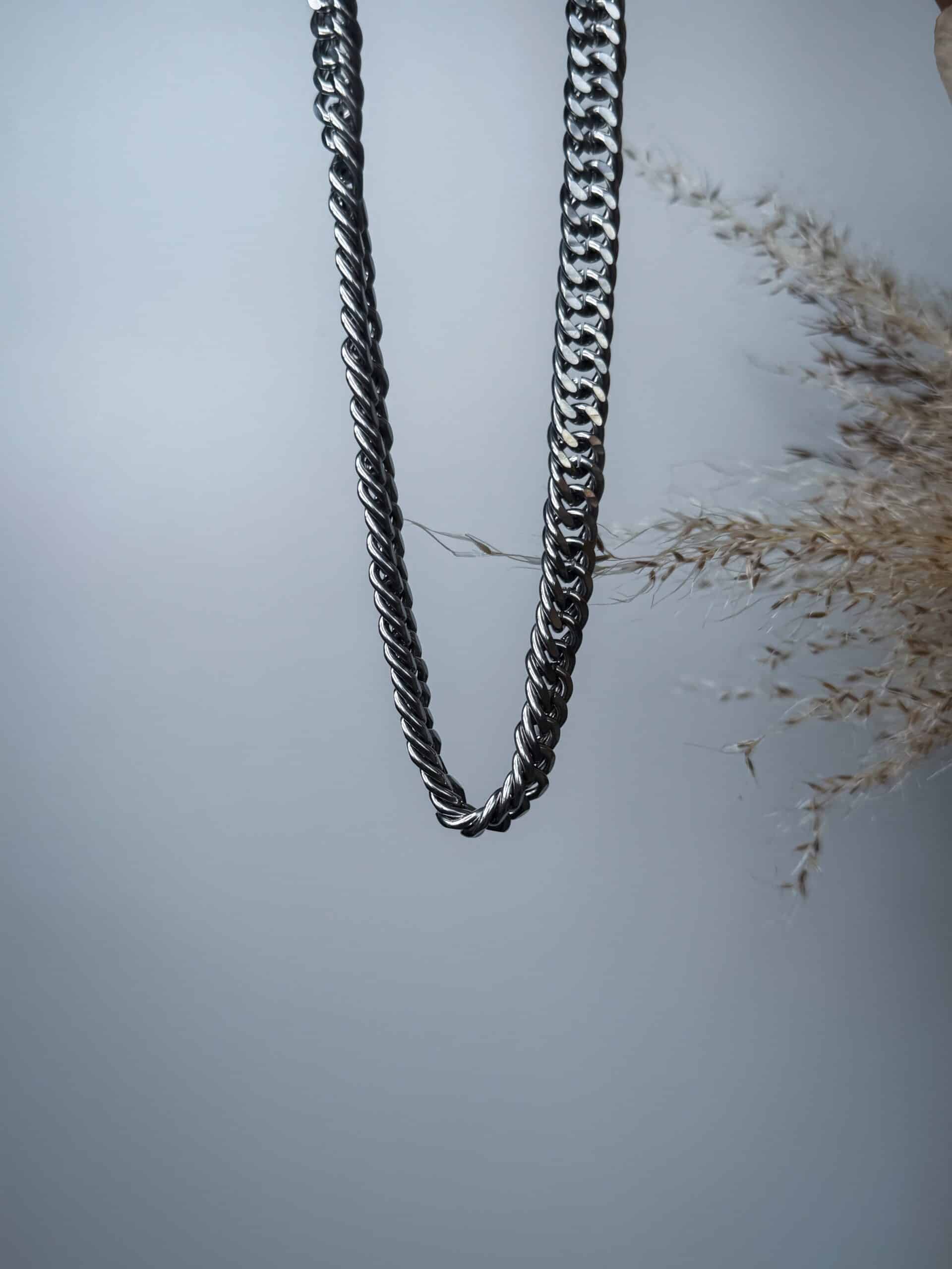 Ανδρικό Ασημί Κολιέ με Παχιά Αλυσίδα vp jewels