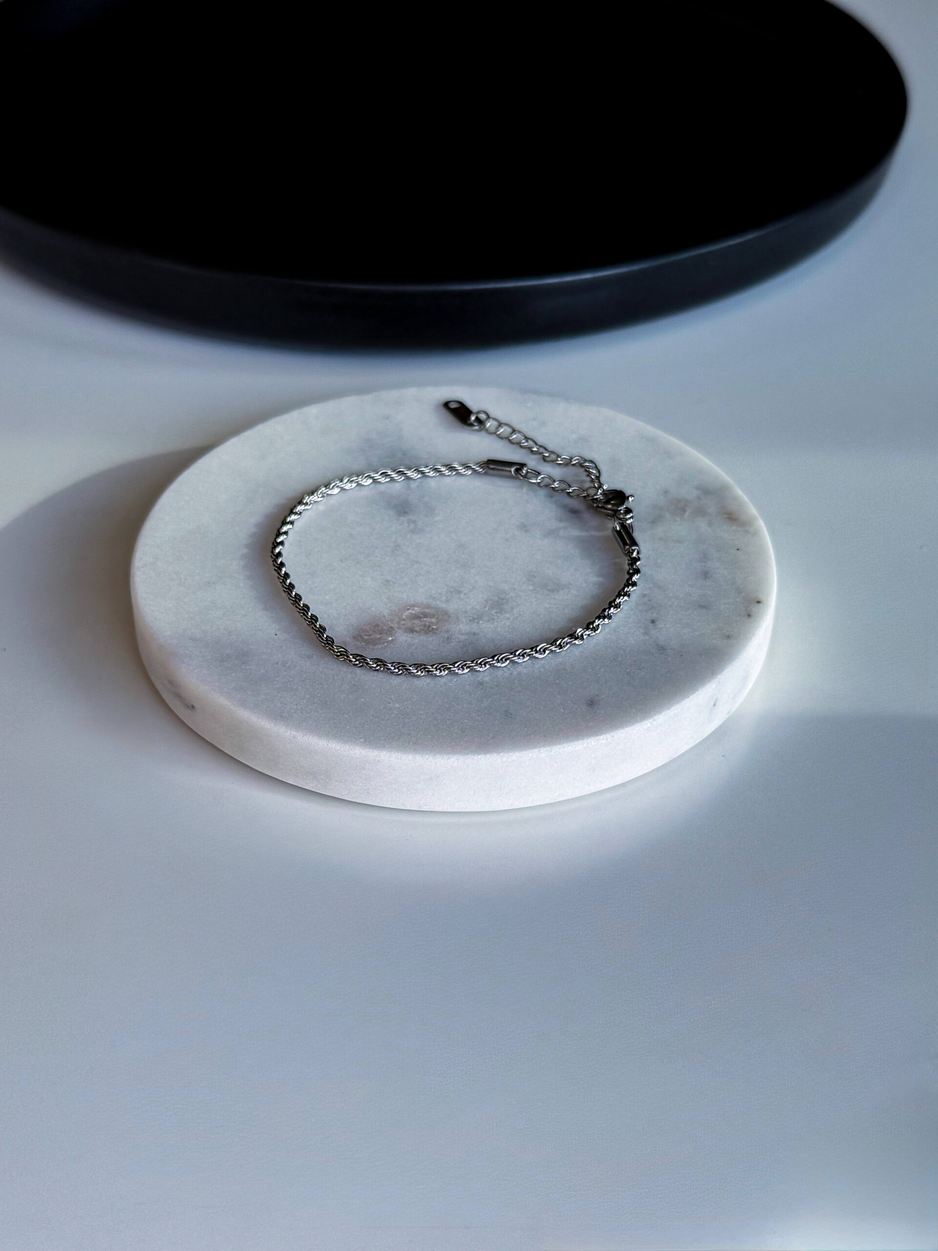 ασημί αλυσίδα χεριού rope unisex