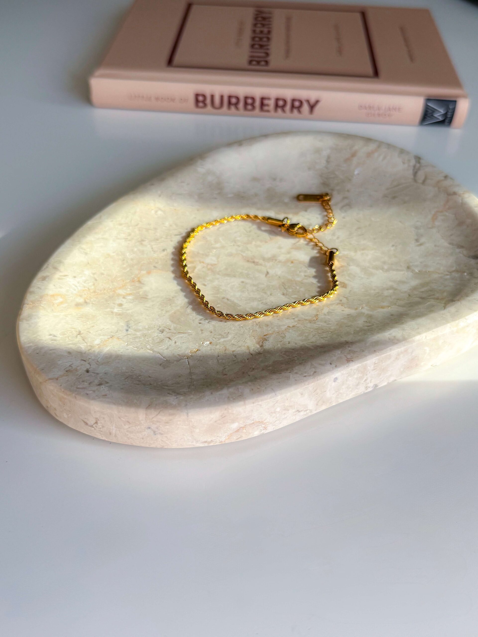 χρυσή αλυσίδα χεριού rope unisex