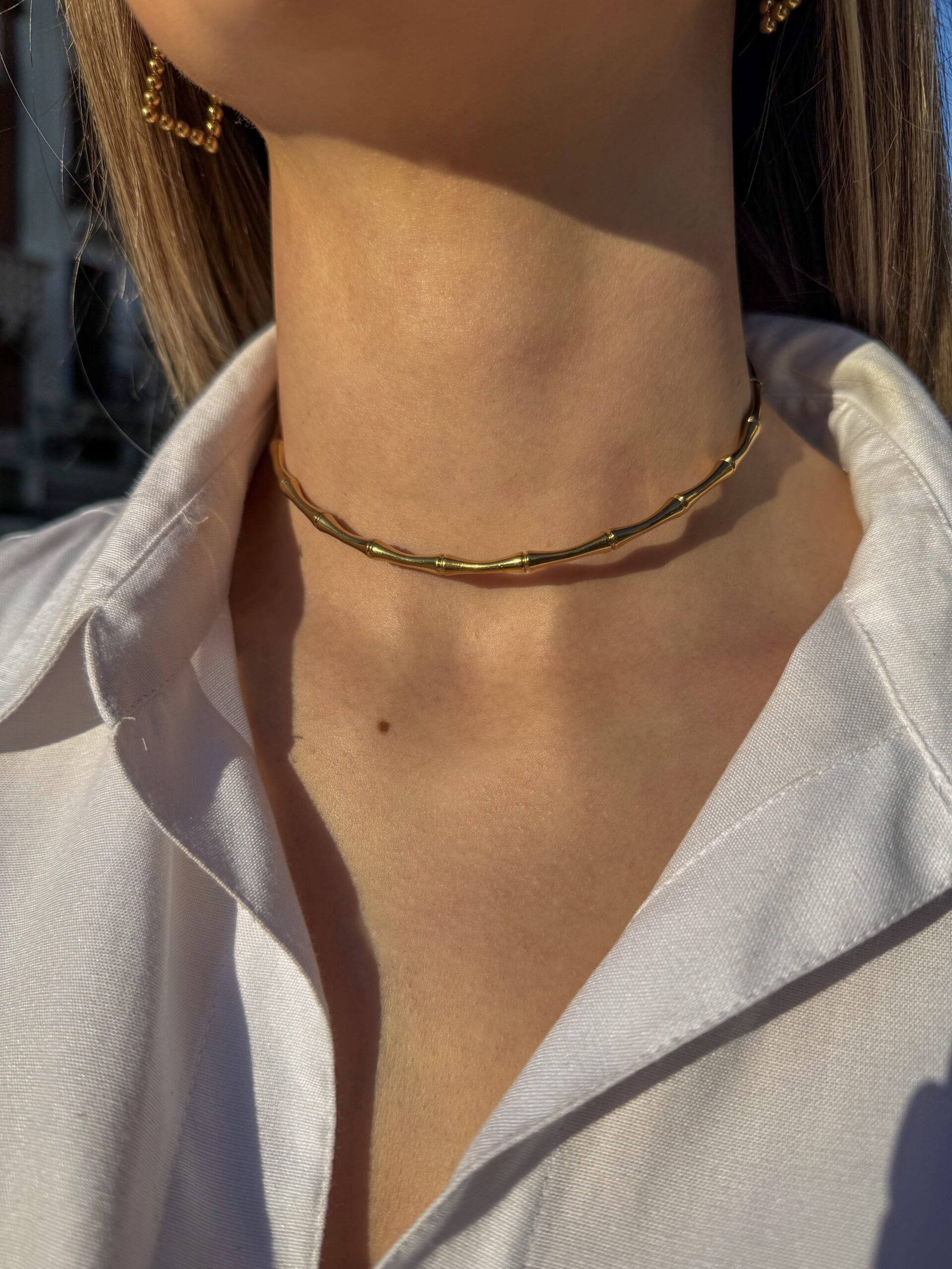 χρυσό κολιέ τσόκερ 2